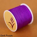 Premium 0.8mm deep purple braided nylon cord for DIY jewelry and bracelet making - 0.8mm (1 Piece) / Deep Purple (Approx 45m)