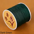 Dark green 0.8mm nylon jade cord spool for DIY jewelry making and braiding crafts - 0.8mm (1 Piece) / Dark Green (Approx 45m)