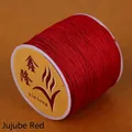 Professional 0.8mm jujube red cord spool for DIY jewelry making and handicraft braiding - 0.8mm (1 Piece) / Jujube Red (Approx 45m)