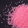 Sparkling irregular pink crushed glass crystals for DIY crafts and nail art decorations - Fluorescent Pink