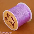 Premium 0.8mm No. 72 light purple braided jade thread cord for DIY jewelry making crafts - 0.8mm (1 Piece) / Light Purple (Approx 45m)