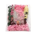 Selezione di fiori secchi misti colorati per decorazione di scatole regalo e biglietti - Pacchetto Materiale a Stile Fisso / 1 Sacchetto (Circa 17,5 g) / Viola rosato