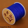 Spool of 0.8mm royal blue No. 72 jade thread for DIY jewelry making crafts. - 0.8mm (1 Piece) / Royal Blue (Approx 45m)