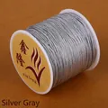 0.8mm silver gray 72 jade thread spool for DIY jewelry making and braiding - 0.8mm (1 Piece) / Silver Gray (Approx 45m)