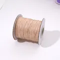 Hochwertige beige gewachste Kordel auf Spule für DIY Schmuckherstellung und Handwerk - 0.5mm / 10 Meter / Camel