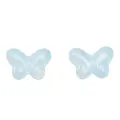 Perles papillon en verre bleu translucide 10x14mm pour la fabrication de bijoux DIY - 10 Pièces/Paquet (14x10mm) / Bleu ciel