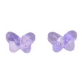 Perles papillon en verre violet translucide 10x14mm pour la création de bijoux DIY - 10 Pièces/Paquet (14x10mm) / Violet