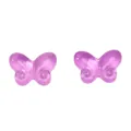 Perles papillon en verre violet translucide pour la création de bijoux, 10x14mm - 10 Pièces/Paquet (14x10mm) / Fuchsia