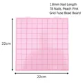 22cm pink square fuse bead pegboard with 1.8mm pegs for DIY handmade pixel art crafts - Grid Line Fuse Bead Plate / 78 Pegs (22x22cm) / Peach Pink