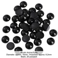 16mm μαύρα ακρυλικά μάτια ζώων flatback χάντρες για χειροποίητες κούκλες DIY - Μαύρα Ημικυκλικά Μάτια Ζώων / Διάμετρος περίπου 16mm Πάχος περίπου 6.2mm 20 Τεμάχια/Πακέτο
