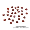 Καφέ τριγωνικές μύτες ζώων 6x8mm, πακέτο 200τμχ για χειροποίητες κούκλες DIY κατασκευές - Τριγωνική μύτη ζώου / Περίπου 6x8mm Καφέ 200 Τεμάχια/Πακέτο