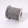 Graues rundes Wachsgarn für DIY-Schmuckherstellung und Handwebprojekte - 0.5mm / 10 Meter / Grau