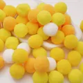 Soft yellow orange and white polyester pom poms for DIY handmade craft projects - 3cm (20 Pieces/Pack) / Yellow Series