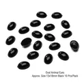 Σετ 10 μαύρα οβάλ 13x18mm μάτια ζώων για χειροποίητες κούκλες DIY και αξεσουάρ μαλλιών - Μαύρα Οβάλ Μάτια Ζώων / 13x18mm (10 Τεμάχια/Συσκευασία)