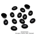 15x20mm οβάλ μαύρα μάτια ζώων για χειροτεχνικά έργα DIY, πακέτο 10 τεμαχίων - Μαύρα Οβάλ Μάτια Ζώων / 15x20mm (10 Τεμάχια/Πακέτο)