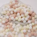 Soft pastel high elastic polyester pompoms for DIY handmade crafts and decorations - Milk Tea Colors / 1.5cm (100 Pieces/Pack)