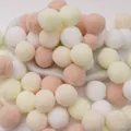 Soft assorted pastel polyester pompoms for children's DIY handmade craft decoration projects - Milk Tea Colors / 3cm (20 Pieces/Pack)