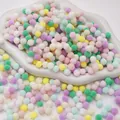 Colorful high-elastic polyester pom poms for DIY handmade craft decorations and accessories. - Macaron Series / 0.8cm (200 Pieces/Pack)