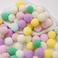 Mixed colorful high-elastic polyester pom poms for kids DIY crafts and decorations - Macaron Series / 2.5cm (30 Pieces/Pack)