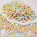 Mixed macaron pink, yellow, and blue soft plush pompoms for children manual DIY crafts - Light Mixed Theme / 0.8cm (200 Pieces/Pack)