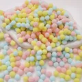 Colorful high-elastic polyester pom-poms for DIY handmade craft decorations - Light Mixed Theme / 1cm (200 Pieces/Pack)