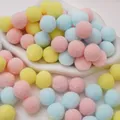 Colorful high-elastic polyester pom poms for children's DIY crafts and home decorations - Light Mixed Theme / 2.5cm (30 Pieces/Pack)