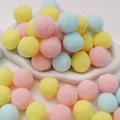 Mixed pastel color polyester plush pom-poms for children's DIY crafts and decorations - Light Mixed Theme / 3cm (20 Pieces/Pack)
