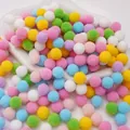 Soft assorted colorful polyester pom-poms for children DIY handmade craft decorations - Dark Mixed Color Series / 1.5cm (100 Pieces/Pack)