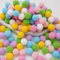 Assorted colorful high-elastic polyester pom-poms for children's DIY handmade craft projects - Dark Mixed Color Series / 2cm (50 Pieces/Pack)