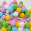 Assorted colorful polyester pom poms for DIY crafts and kids' handmade projects - Dark Mixed Color Series / 3cm (20 Pieces/Pack)
