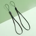 Two durable black polyester lanyards for mobile phones, keys and USB flash drives - 10 Strands Pack / Black