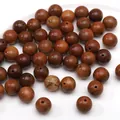 10 mm natuurlijke ronde houten kralen met houtnerfstructuur voor handgemaakte sieraden DIY - Perenhout / 30 Stuks/Pak (10mm)