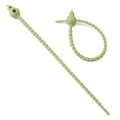 Adjustable light green silicone cable tie with dual-hole gourd head for DIY crafts - Matcha Green
