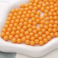 Perles rondes en acrylique orange solide pour la fabrication de bijoux DIY. - Diamètre 4mm 30g (Env. 800 Pièces) / Orange