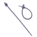 Durable purple silicone gourd-shaped cable tie for DIY keychain and bag accessories - Lavender Purple