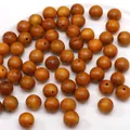 10 mm bruine natuurlijke houten ronde kralen voor het maken van DIY-sieraden accessoires - Gouden sandelhout / 30 Stuks/Pak (10mm)