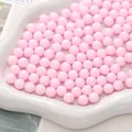 Perles rondes en acrylique rose plein sans trous pour la création de bijoux DIY - Diamètre 4mm 30g (Env. 800 Pièces) / Rose