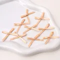 Mini peach handmade polyester ribbon bows for DIY hair clips and accessory making - Champagne / 10 Pieces Pack
