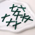 Mini fiocchi in nastro di poliestere verde scuro fatti a mano per accessori capelli DIY - Verde scuro