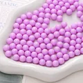 Perles rondes en acrylique violettes sans trou pour création bijoux et accessoires DIY - Violet