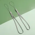 High-quality silver grey polyester multi-functional lanyard strap for mobile phones - Gray