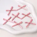 Mini fiocchi in nastro di raso rosa per accessori capelli fai da te e decorazioni - Rosa pelle