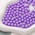 Perles rondes en acrylique violet massif sans trous pour décoration de bijoux DIY - Violet foncé