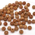 10mm natuurlijke bruine houten ronde kralen voor DIY sieraden en creatieve projecten - Perzik Hout