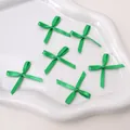 Set di mini fiocchi in nastro di poliestere verde per accessori per capelli fai-da-te - Verde