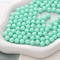 Perles rondes en acrylique vert menthe pour la fabrication de bijoux DIY créatifs - Vert