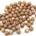 10mm ronde houten kralen in natuurlijk bruin voor het maken van DIY sieraden en kettingen - Kamfer