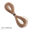 Light brown 1mm Korean wax cord for DIY jewelry making and braided crafts bundle of 10m - 10 Meters / 1.0mm / Khaki