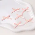 Mini fiocchi in raso rosa chiaro fatti a mano per accessori capelli e fai da te - Rosa Pesca