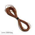 Professional 1mm brown Korean wax cord faux leather string for DIY jewelry making 10m bag - 10 Meters / 1.0mm / Coffee
